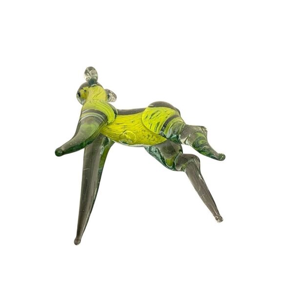 Murano Style blown art glass deer fawn Figurine amber | eBay Murano Style Art Glass Deer Fawn Figurine 8\